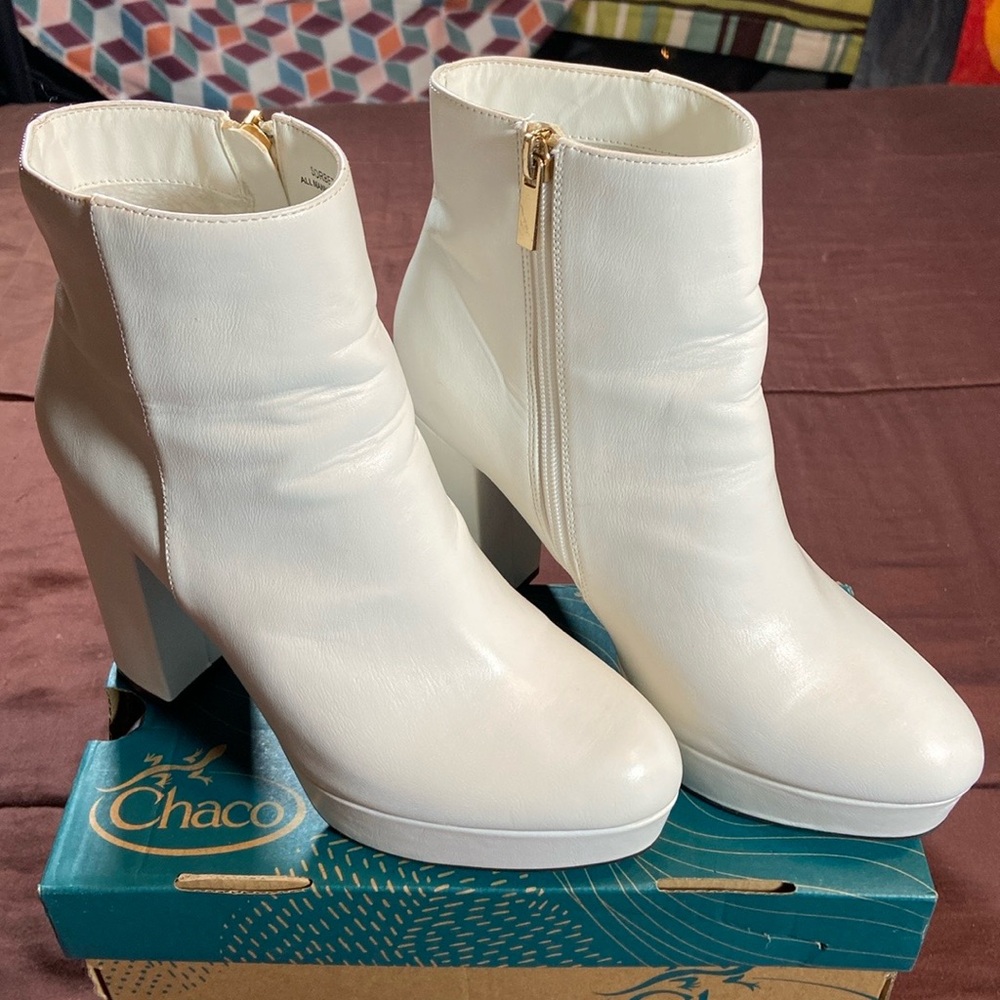 Platform Booties by Bamboo Brand.  EUC!
